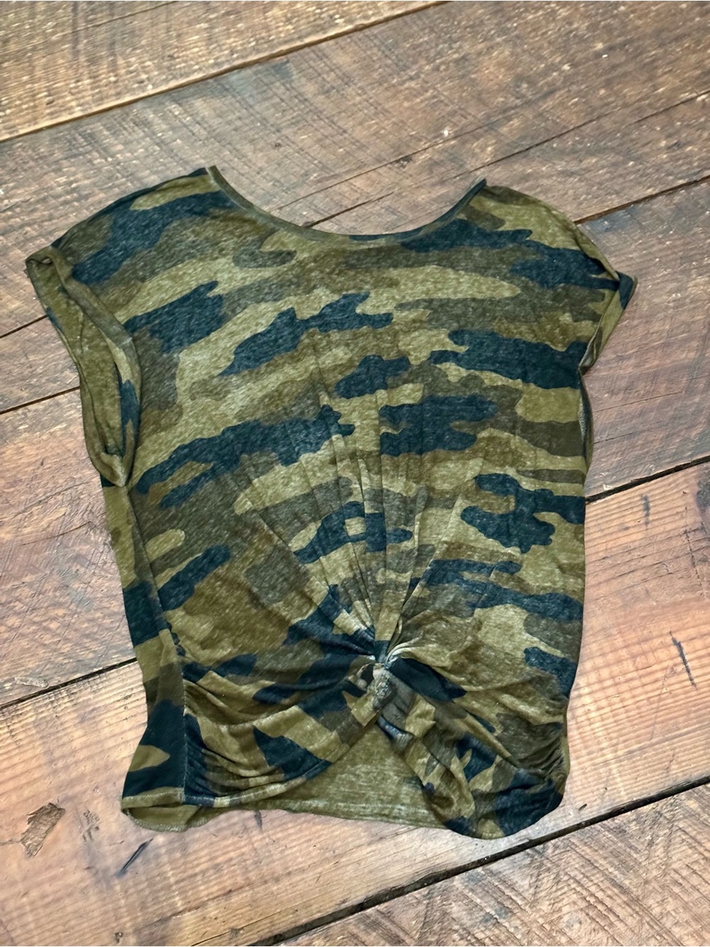 Lucky Brand Camo Top Sz Med